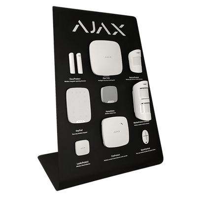 Table demonstration display - Ajax professional alarm kit - Ethernet and GPRS communication - 868 MHz Jeweler wireless - Up to 100 wired devices - Mobile App and PC Software