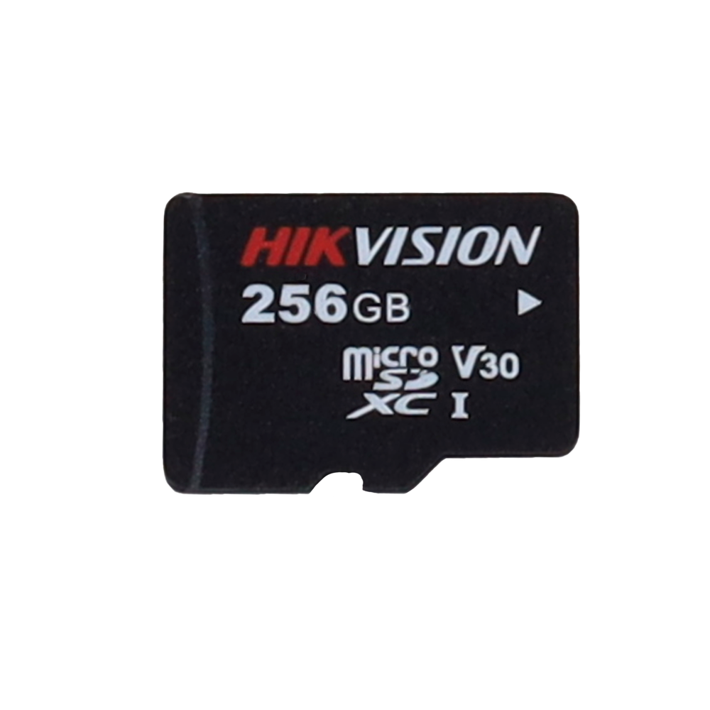 Hikvision memory card - 3D TLC NAND technology - 256 GB capacity - Class 10 U3 V10 - More than 3000 read/write cycles - Suitable for video surveillance devices