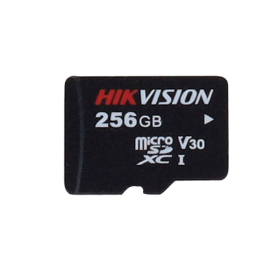 Hikvision memory card - 3D TLC NAND technology - 256 GB capacity - Class 10 U3 V10 - More than 3000 read/write cycles - Suitable for video surveillance devices