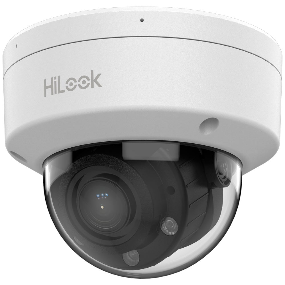 HiLook - Telecamera Dome IP - Risoluzione 4 Megapixel (2560x1440) - Ottica varifocale motorizzata 2.8~12 mm | Microfono - Luce ibrida 30 m | PoE IEEE802.3af | MicroSD - Rilevamento del movimento 2.0 | IP67 | IK08