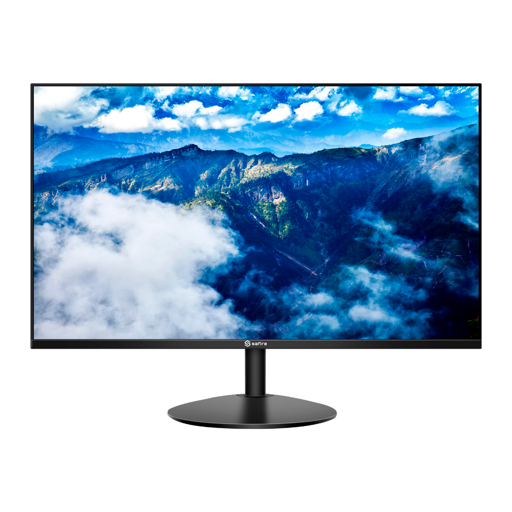 Monitor SAFIRE LED 27" - Diseñado para videovigilancia 24/7 - Resolución Full HD (1920x1080) [%VAR%] - Formato 16:9 - Entradas: 1xHDMI, 1xVGA - Soporte VESA 75x75 mm