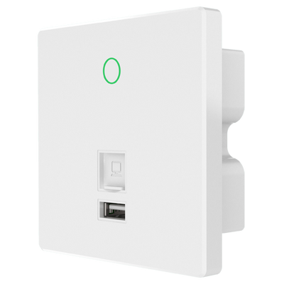 Punto di accesso Wifi 4 - Frequenza 2.4 - Supporta 802.11 n/g/b - Velocità di trasmissione fino a 300 Mbps - Installazione in scatole di meccanismo - Compatibile Controller WiFi INWALL