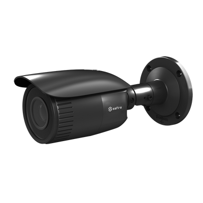 Cámara tipo bala IP de 4 megapíxeles - Sensor CMOS de barrido progresivo de 1/3" - Lente motorizada varifocal de 2,8~12 mm - LED IR Alcance de 50 m - Compresión H.265+ - PoE (802.3af)
