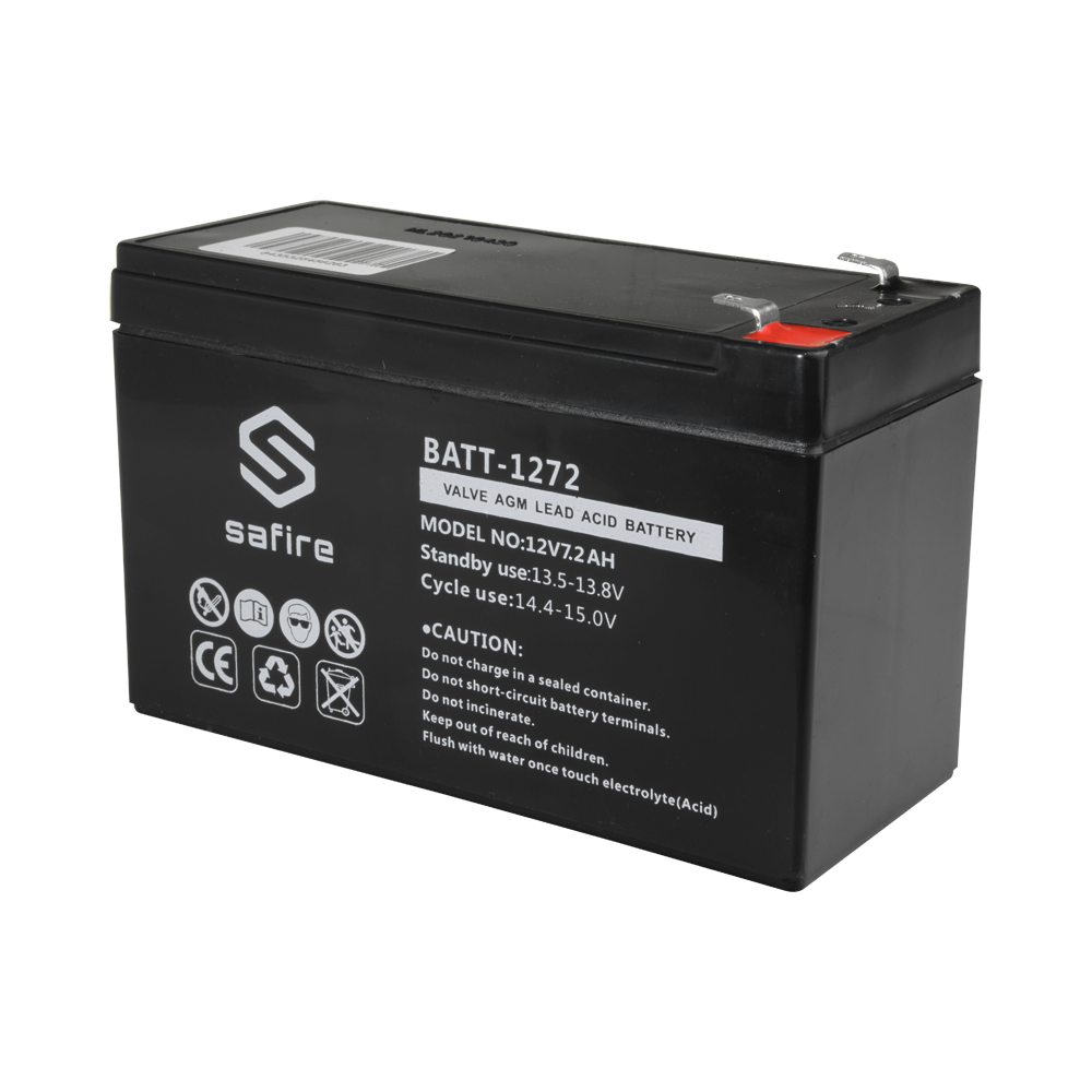 Rechargeable battery - AGM lead-acid technology - Voltage 12 V - Capacity 7.2 Ah - 94 x 151 x 65 mm / 2220 g - For backup or direct use