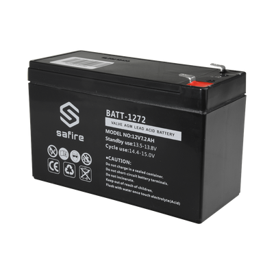 Rechargeable battery - AGM lead-acid technology - Voltage 12 V - Capacity 7.2 Ah - 94 x 151 x 65 mm / 2220 g - For backup or direct use