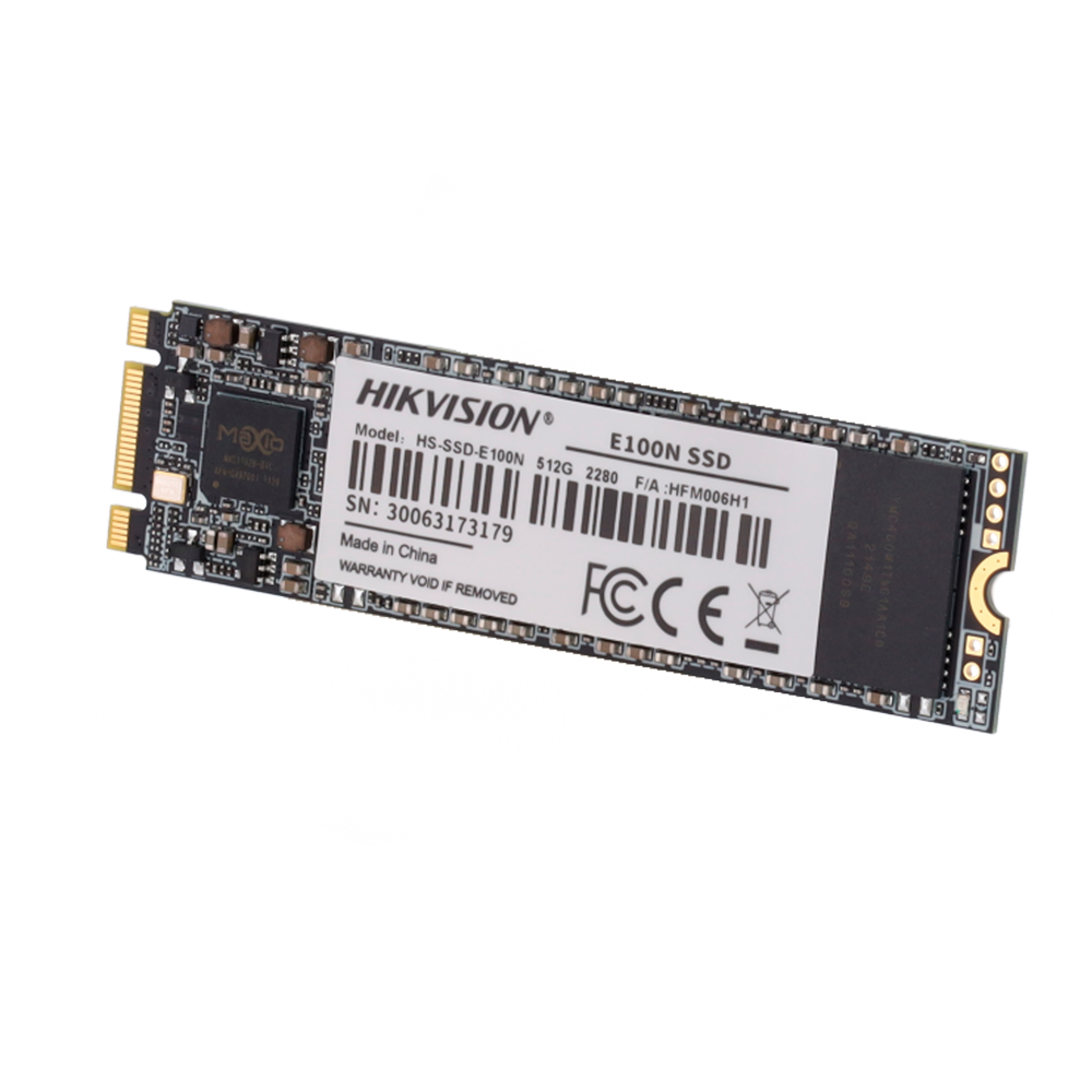 Hikvision SSD hard drive - 512GB capacity - M2 SATA III interface - Write speed up to 550MB/s - Long life - Ideal for small servers or PCs