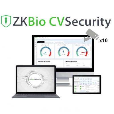 Licencia software de proyectos - Módulo de CCTV | 10 canales - Arquitectura Servidor/Navegador - Vínculos con eventos de control de acceso - Necesaria licencia de accesos ZK-SOF-BIOCV-x - Base de datos profesional PostgreSQL