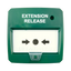 Reset button - Specific for fire panel - Manual extinguishing - LED indicator - Surface mounted - Reactivated manually or with key