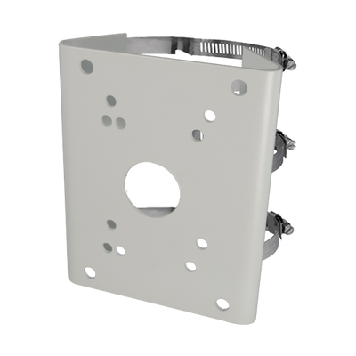 Bracket for poles/lampposts - Compatible with SD61XX - Diameter range 103~127 mm - Suitable for outdoor - White color - Hollow pin