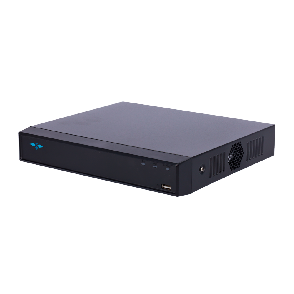 Grabador IP X-Security AI - 8 CH vídeo IP / 8 puertos PoE - Resolución máxima grabación 12 Mpx - Ancho de banda 80 Mbps - Salida HDMI Full HD y VGA - Admite 1 disco duro
