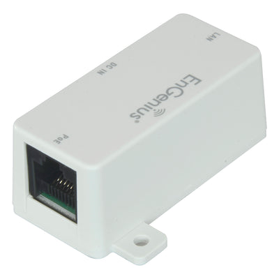 Iniettore PoE - I dati e la potenza su un singolo cavo UTP - Entrata RJ45 / DC IN - uscita RJ45 (PoE e Dati) - Potenza max 15.4 W / DC 24 V - PoE specifico antenne EnGenius