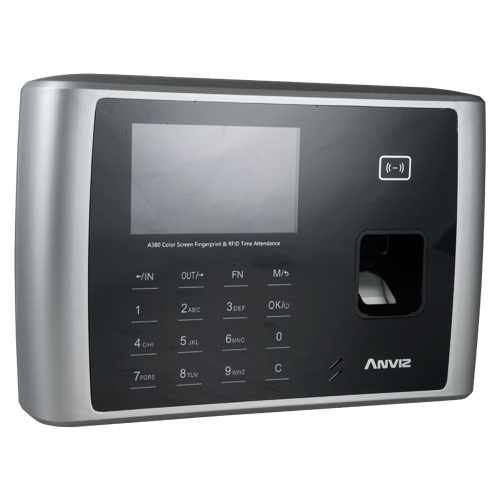 ANVIZ Attendance Control Terminal - Fingerprints, RFID cards and keyboard - 10,000 records / 200,000 logs - WiFi, TCP/IP, USB, RS232, siren relay - 8 Attendance Control Modes - CrossChex and CloudClocking software