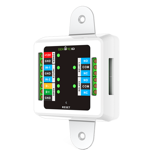 Controlador antisabotaje SekureID - para instalaciones automáticas - Entradas y pulsador Wiegand cifrados - Salida relé NA/NC - Control de tiempo de apertura - Alimentación 12 V DC