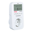 Contador de consumo eléctrico - Permite conocer todos los valores eléctricos - Calcula costes energéticos - Contador de CO2 integrado - Almacenamiento de datos - Toma Schuko