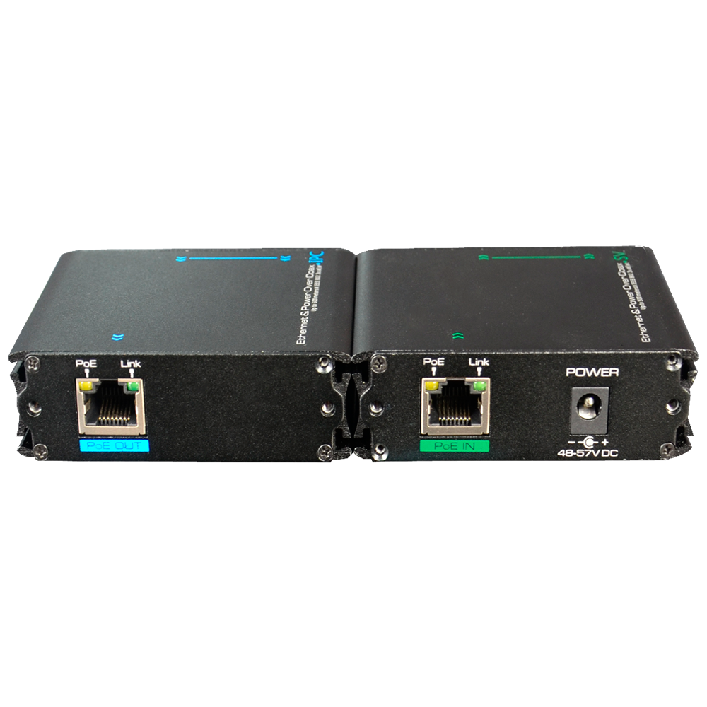 Cavo coassiale estensore IP | PoE - Passivo - Trasmettitore e ricevitore - Permette di transmettere 1 canale IP - Distanza massima 500 - Larghezza di banda fino a 100 Mbps