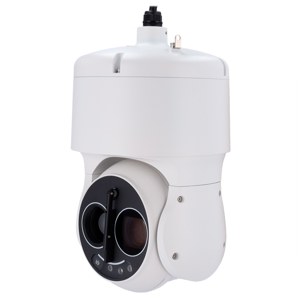 InfiRay speed dome bi-spectrum SD464 - Sensore termico 640x512 VOx non raffreddato 12μm - Sensibilità termica ≤40mK (@25°C,F#1.0,25Hz) - Sensore visibile 1/1.8" 4Mpx CMOS - Ottica termica 50mm - Ottica visibile 6.5~240mm (zoom 37X)