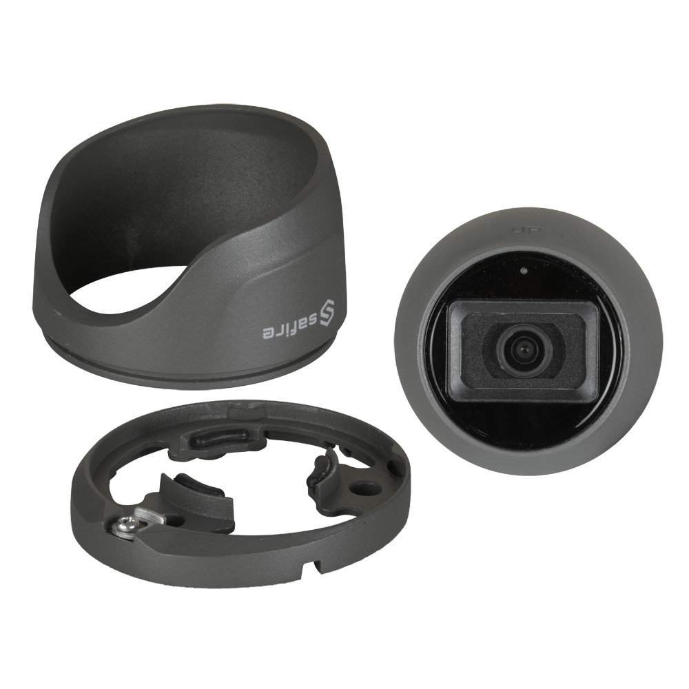 Cámaras Domo Safire Gamma PRO - Salida 4 en 1 - CMOS de alto rendimiento 5 Mpx - Lente 3,6 mm | Alcance IR 30 m - Audio por cable coaxial - Resistente al agua IP67