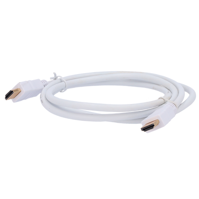HDMI cable - HDMI type A male connectors - High speed - 1 m - White color - Anti-corrosion connectors