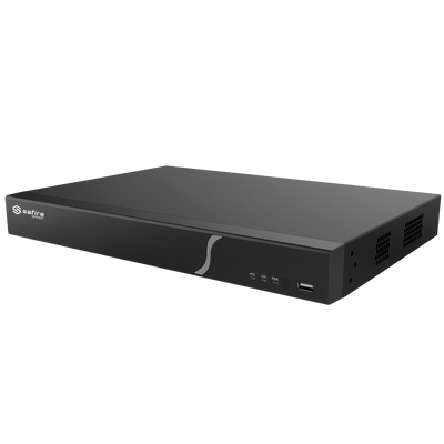 Safire Smart - Grabador NVR para cámaras IP gama B2 - 16CH Puertos PoE / Compresión H.265S / 2HDD - Resolución hasta 12Mpx / Ancho de banda 80Mbps - HDMI 4K y VGA / Dewarping Fisheye - Reconocimiento facial, Metadatos de vídeo