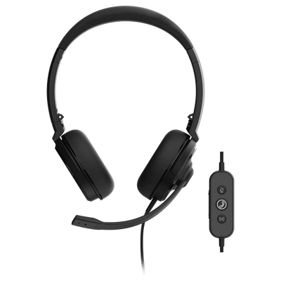 Cuffia per conferenze Nearity - Cancellazione del rumore ambientale - Microfono omnidirezionale - Confortevole per un uso continuato - Chiamata mediante pulsanti - Alimentazione e comunicazione tramite USB C o USB A - Innowatt