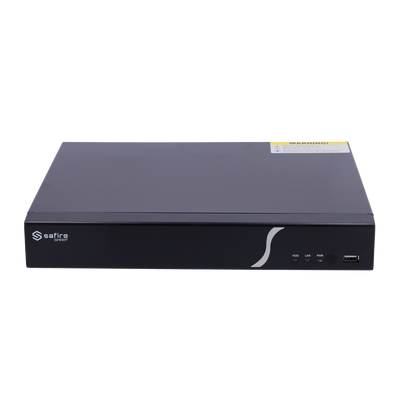 Safire Smart - XVR 8 Series Analog Video Recorder - 4CH HDTVI/HDCVI/HDCVI/AHD/CVBS/CVBS/ 4+2 IP - 4K HDMI and VGA Output / 1 HDD - Max Resolution 4K (6FPS) - Audio / Alarms