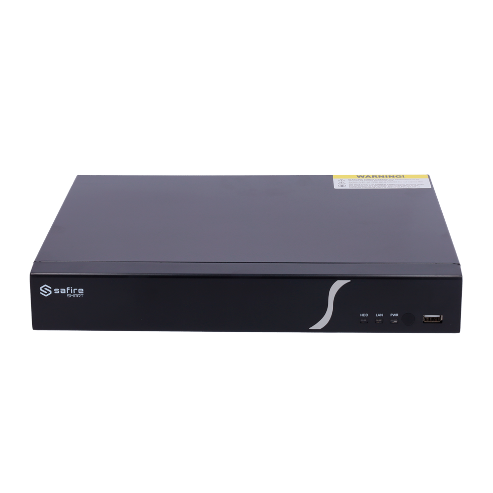 Safire Smart - Videoregistratore analogico XVR Serie 8 - 4CH HDTVI/HDCVI/HDCVI/AHD/CVBS/CVBS/ 4+2 IP - Risoluzione massima 4K (6FPS) / Allarmi - Uscita HDMI 4K e VGA / 1 HDD - IA, basata su persone e veicoli