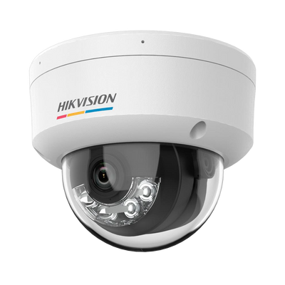 Hikvision - Telecamera Dome IP gamma Value - Risoluzione 2 Megapixel (1920x1080) - Ottica 2.8 mm | ColorVu - Luce bianca 30 m | PoE IEEE802.3af - Rilevamento del movimento 2.0 | IP67, IK08