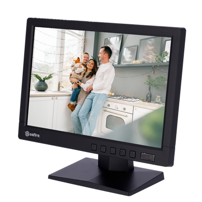 SAFIRE LED 10" monitor - Designed for video surveillance - 16:10 aspect ratio - VGA, HDMI, BNC loop and audio - 1280x800 resolution - built-in speakers