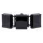 Infrared focus 100~160m - Illumination by LEDs of 850 nM - 18 IR LED lamps - Haz opening 15°~45º - Adjustable intensity and shade - Waterproof IP66, IK10