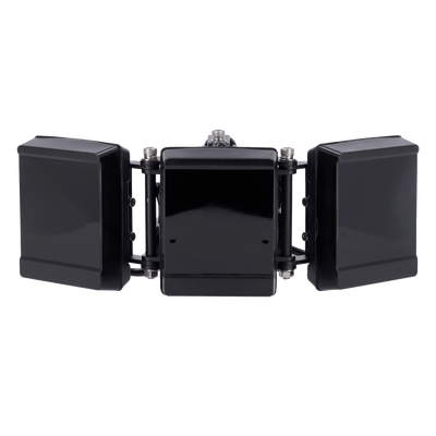 Infrared focus 100~160m - Illumination by LEDs of 850 nM - 18 IR LED lamps - Haz opening 15°~45º - Adjustable intensity and shade - Waterproof IP66, IK10