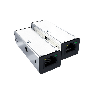 Medium converter kit (2 units) - 1x RJ45 Ethernet port - 1x SC Simplex connector - Fast Ethernet 10/100Mbps - 20Km Fiber Transmission Distance - Power supply 5-12Vdc or PoE 802.3af