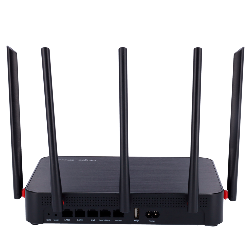 Reyee Router Wi-Fi Controller Cloud - 5 Porte RJ45 10/100 /1000 Mbps - Wi-Fi 5 802.11ac AC1300 - Supporta fino a 2 WAN per il failover o il bilanciamento - Fino a 500Mbps di larghezza di banda - Server VPN IPSec, L2TP, PPTP