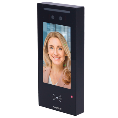 Access Control - Facial Recognition, MF Card, NFC, BLE and QR | 1 relay - 20,000 users | 50,000 Logs - Integrated Controller | Wiegand 26/34 - Suitable for outdoor IP65 | TCP/IP and PoE - Touch screen 5" IPS | Connection via Cloud