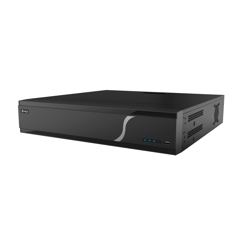 Safire Smart - Grabador NVR for IP cameras A3 range - 64CH video / Compression H.265S / 8HDD - Resolution up to 16Mpx / Bandwidth up to 640Mbps - HDMI up to 8K and VGA / Dewarping Fisheye - Facial recognition, Video metadata