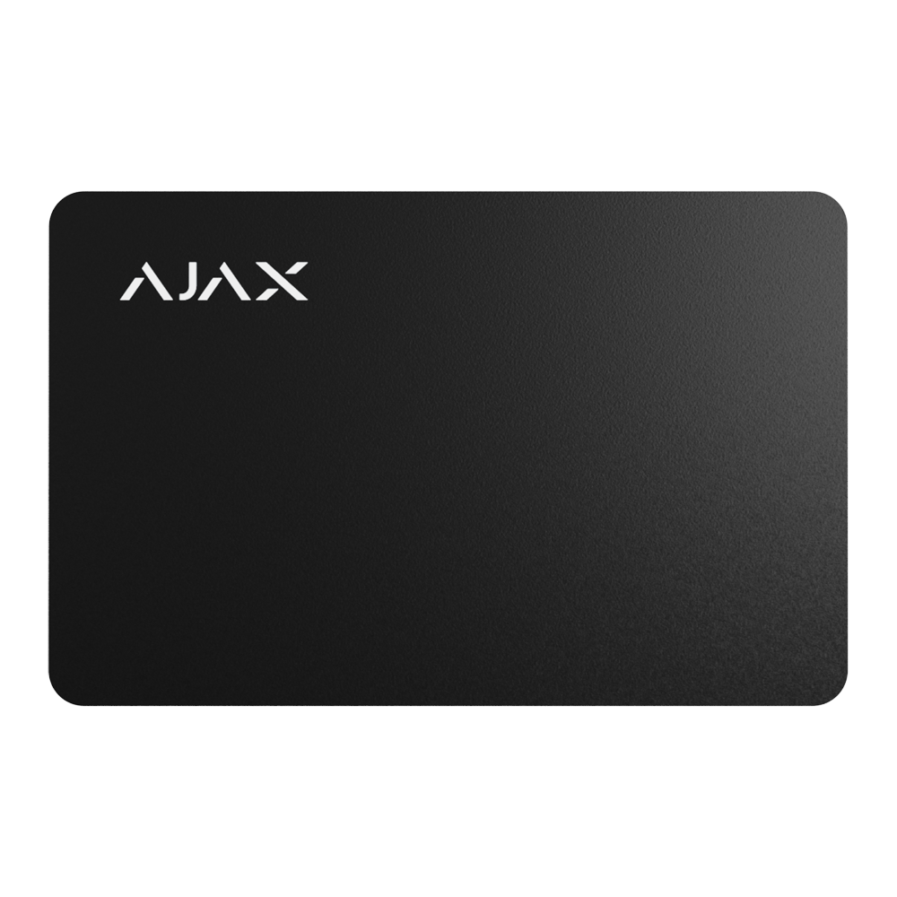 Ajax - Scheda di accesso senza contatto - Tecnologia Mifare DESFire® - Compatibile con KeyPad Plus - Massima sicurezza e rapida identificazione dell'utente - Colore nero