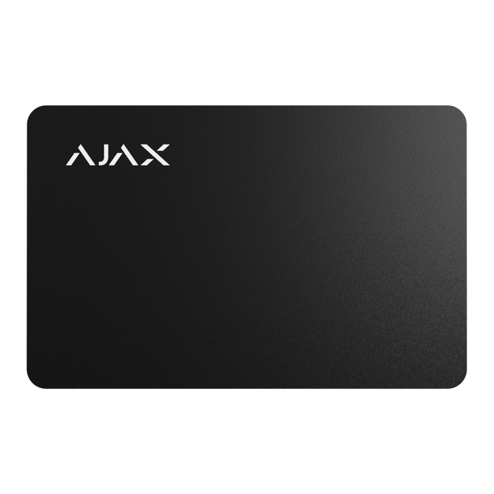 Ajax - Contactless access card - Mifare DESFire® technology - Compatible with KeyPad Plus - Maximum security and rapid user identification - Black color