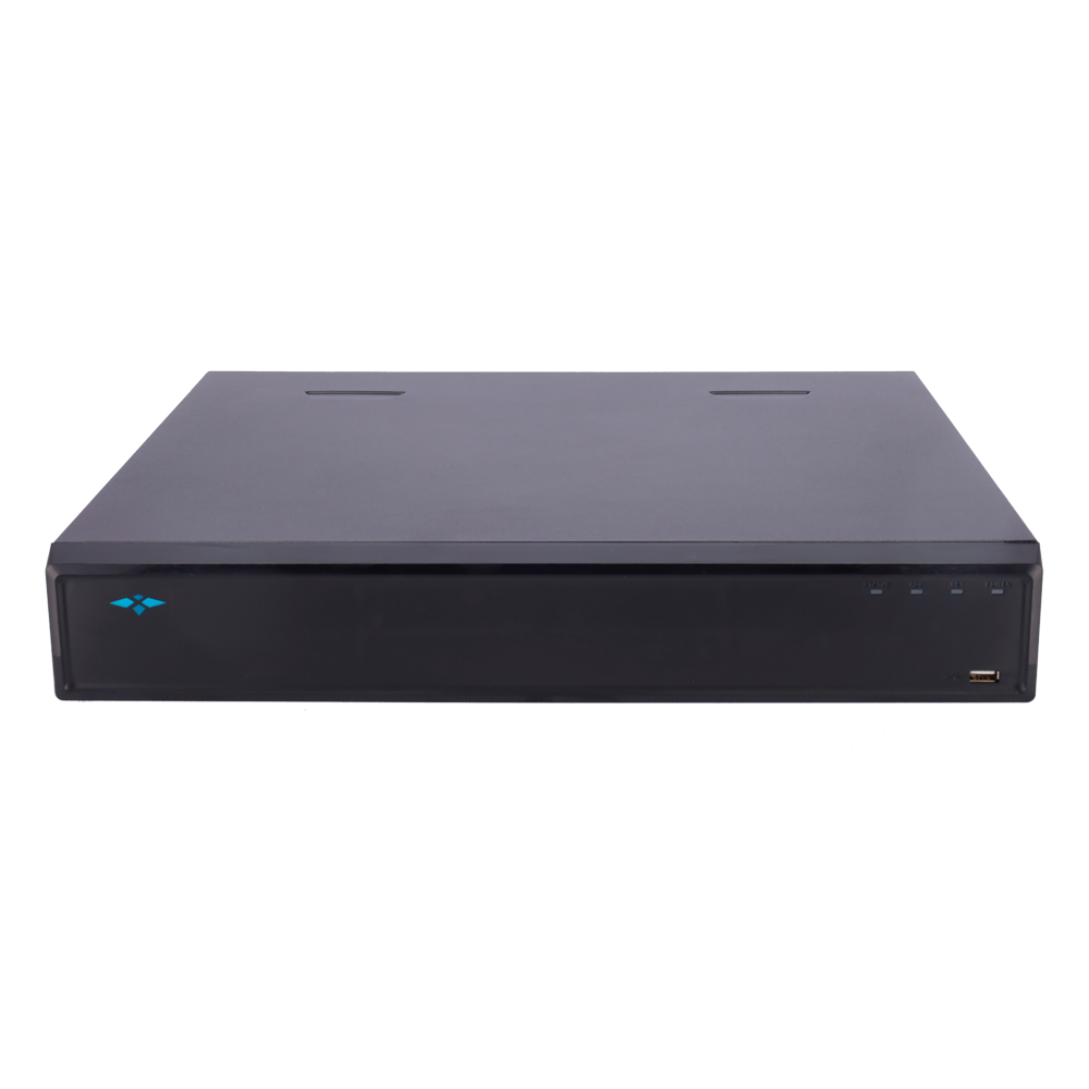 Videograbador X-Security NVR 32CH 16CH PoE AI - Resolución máxima 12 Megapixel - 32CH IP /16 PoE - Funciones inteligentes AI - 4 HD hasta 16 TB para cada disco duro - WEB, DSS/PSS, Smartphone y NVR